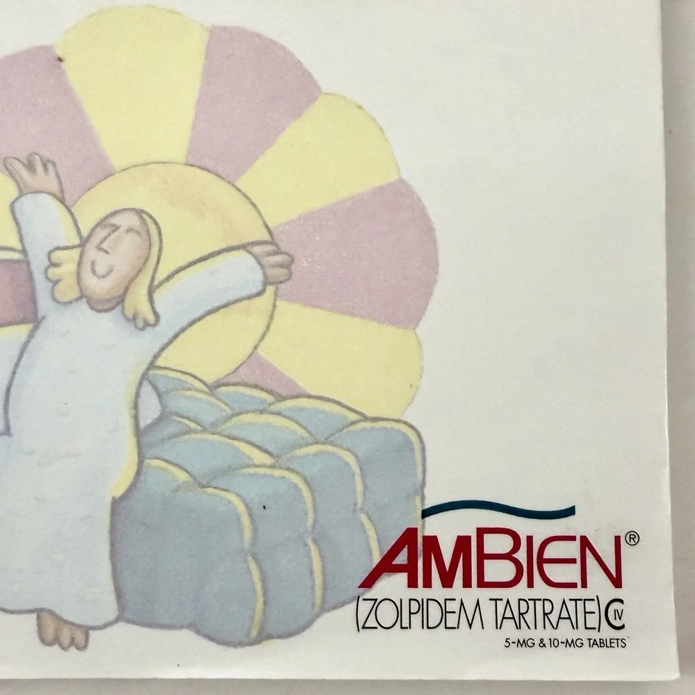 VTG Ambien Sticky Note Pads Lot 2000 2002 Pharmaceutical Drug Rep Advertising